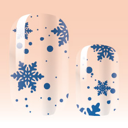 Metallic  Blue Snowflakes